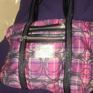 Coach multi colored bag; very good condition; shoulder bag